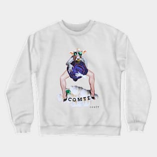 Cow with Sunglasses Crewneck Sweatshirt